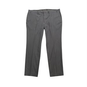 Van Heusen Pants Mens *42 Charcoal Talon Flat Front Stretch Formal Suit Dress